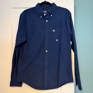 Abercrombie & Fitch Dark Blue Casual Button-Down Shirt